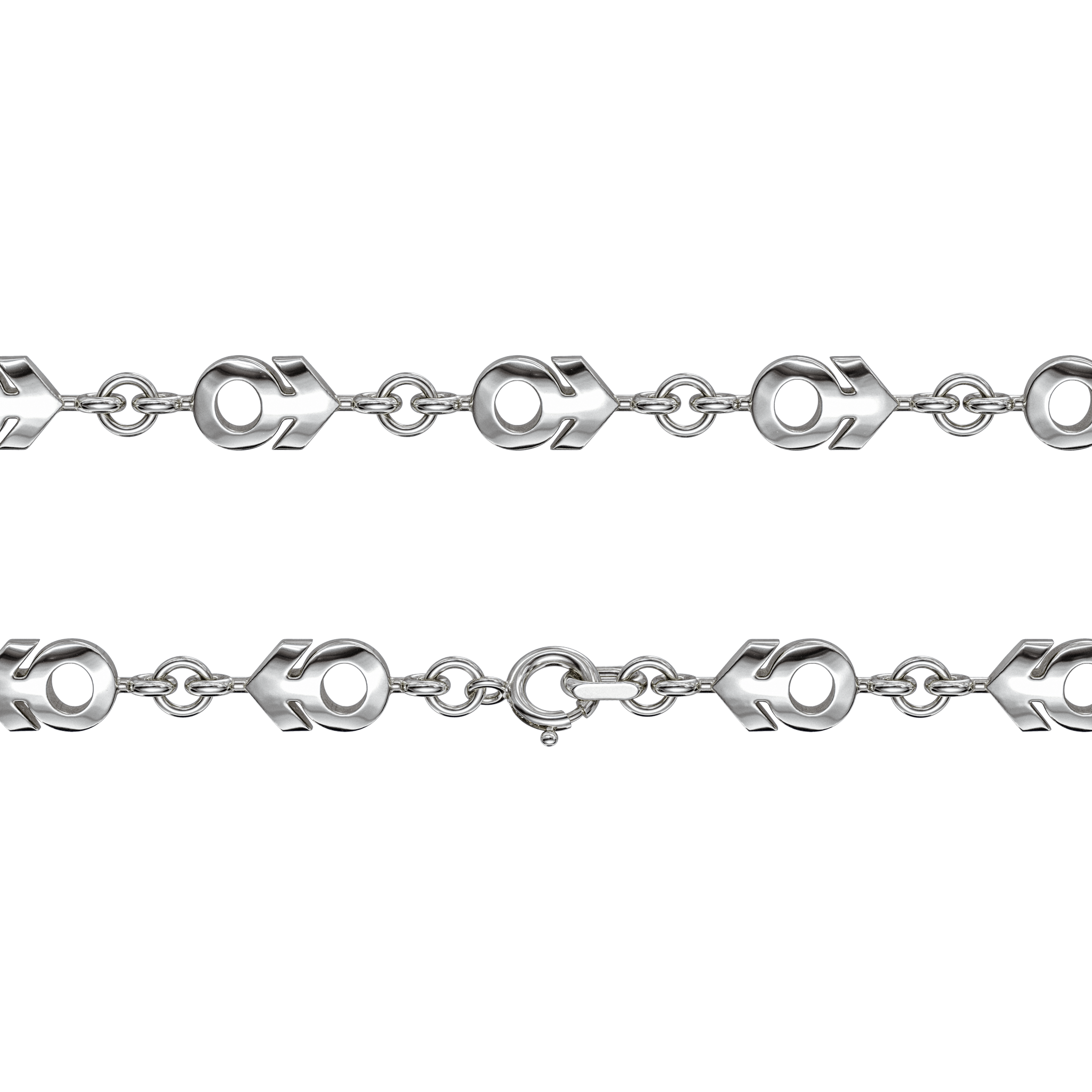 A detail of ♂ Necklace M in Silver